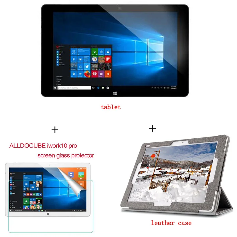 ALLDOCUBE 10," ips 1920*1200 iwork10 Pro Windows10 Android5.1 планшет Intel Atom X5 Z8350 Dual Boot quad core 4 Гб ram 64 Гб Rom - Комплект: ad case ad glass