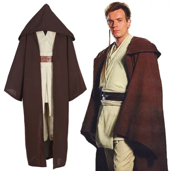 

New Star Wars Jedi Knight Anakin Cosplay Costume Custom-Made Men Women Size for Adult men women black brown Cloak full set S-3XL