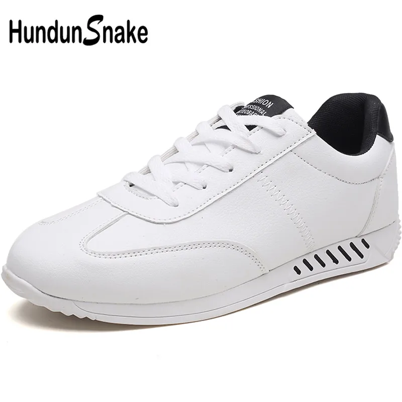 

Hundunsnake White Leather Man Sneakers Men Sport Shoes Male Sports Shoes Adult Men's Running Shoes Jogging Krasovki Walking T599