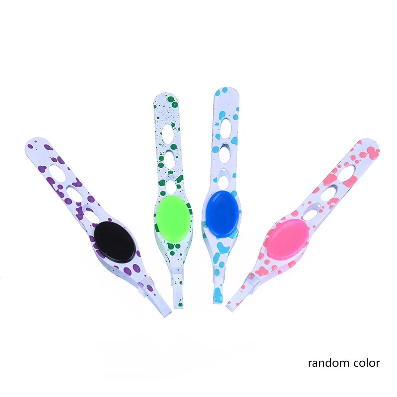 Useful Precise Stainless Steel Hair Removal Eyebrow Tweezers Makeup Clip Beauty Care Random Color