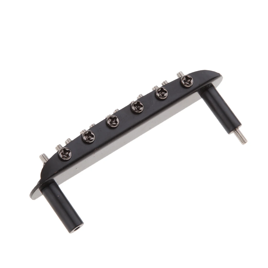Alloy Musical Instruments Part Electric Guitar 6 String Guitar Bridge with Wrench Screws Black