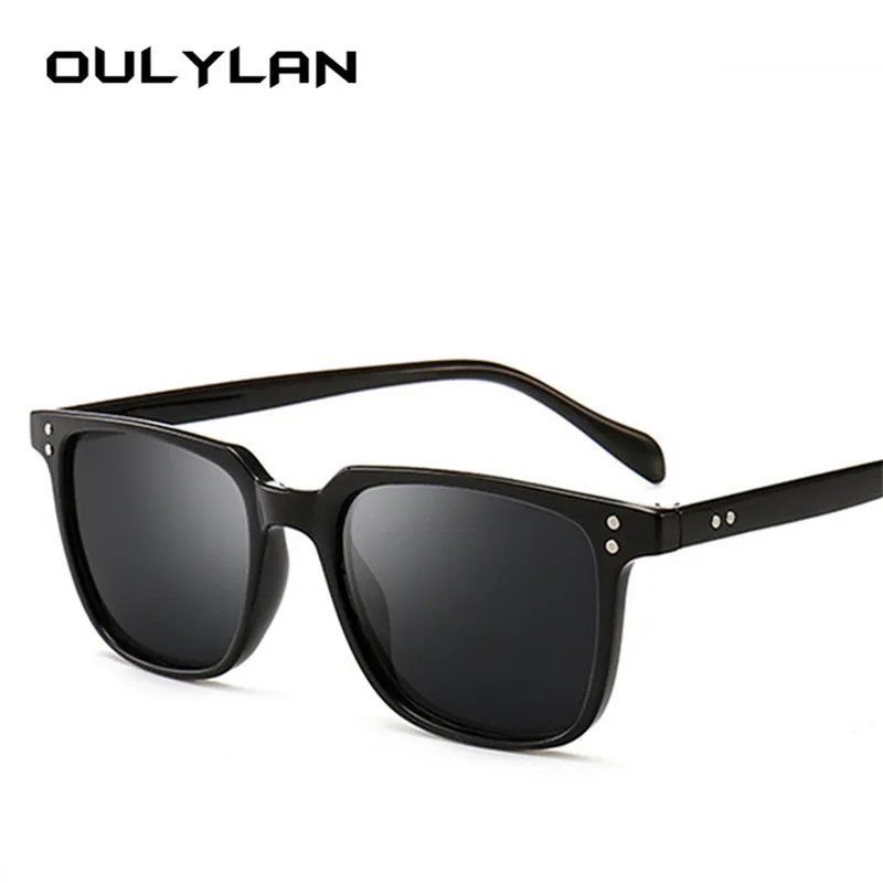 

Oulylan Vintage Sunglasses Men Luxury Brand Designer Driving Sun Glasses Male Cool Shades Retro Goggle UV400 Black Blue Eyewear