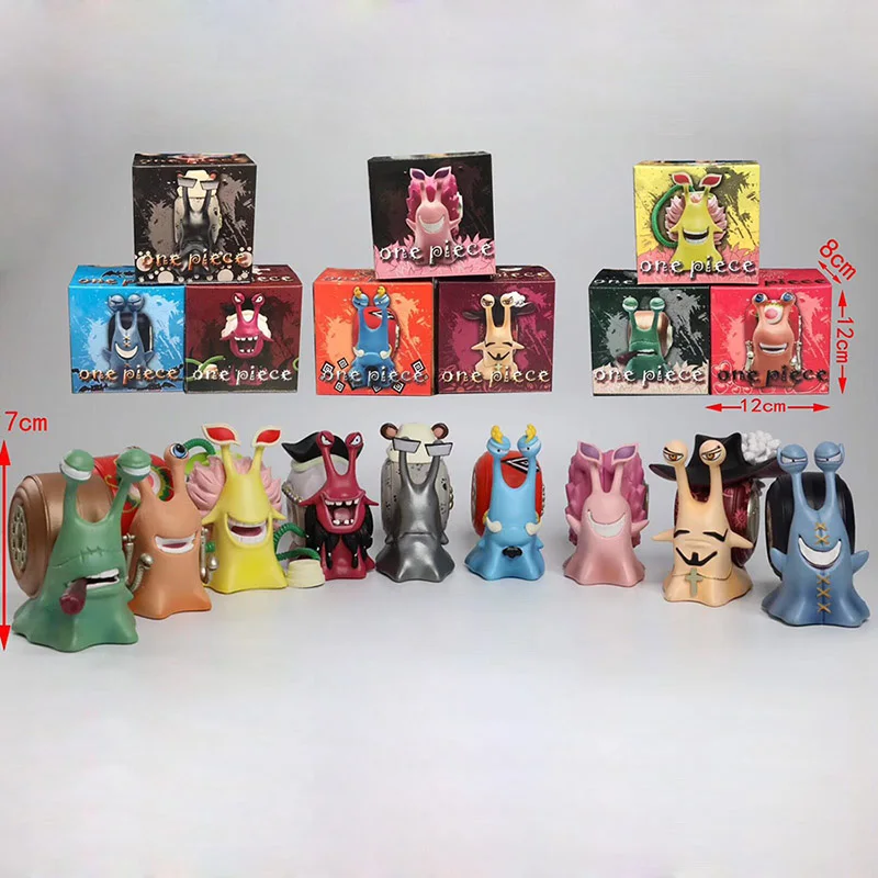 9pcs Set One Piece King Of Artist The Den Den Mushi Cute Figure In Box 8cm One Piece Shesaidyes Collectibles