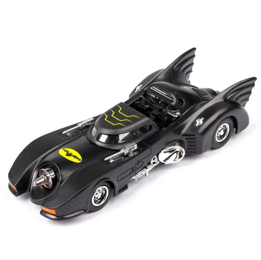 

Hot 1:38 scale Dc Super heroes batman vehicle wheel diecast car batmobile metal model light and sound pull back toys collection