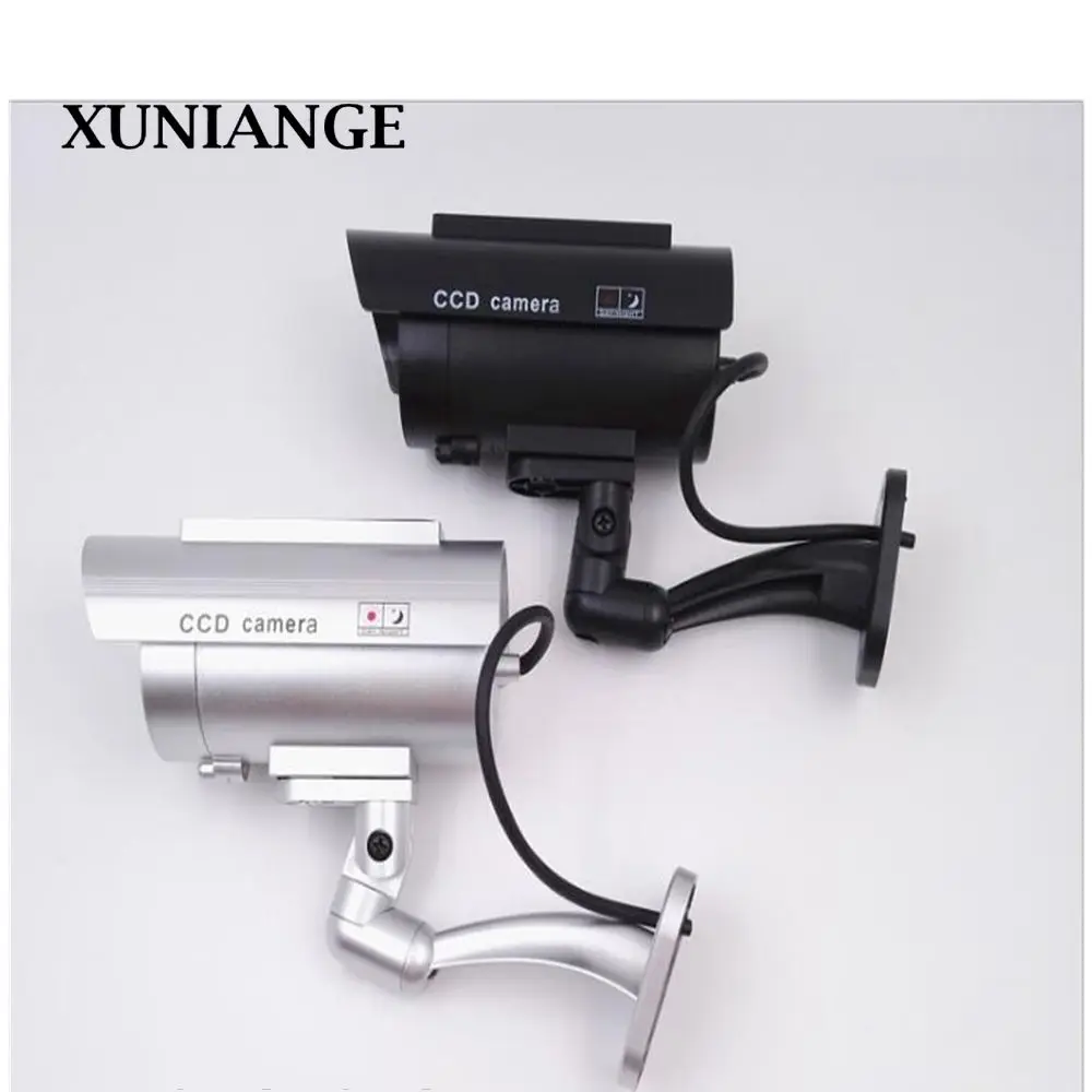 

XUNIANGE Simulation Camera Virtual Camera Bullet Analog CCTV Fake Security Camera Flashing Red LED Indoor Outdoor Free