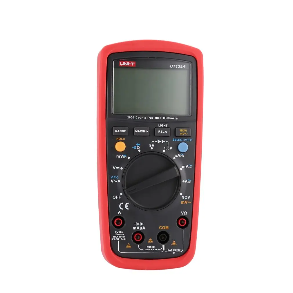 

Digital Multimeter UNIT DC/AC Voltage Current Meter Handheld Ammeter Ohm Diode NCV Tester 1999 Counts Multitester No Contact