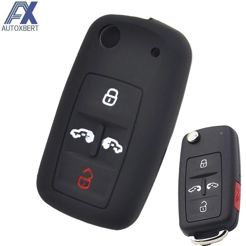 AX для VW Multivan Sharan Caravelle Transporter Caddy Seat Alhambra 4 кнопки силиконовый Автомобильный Брелок