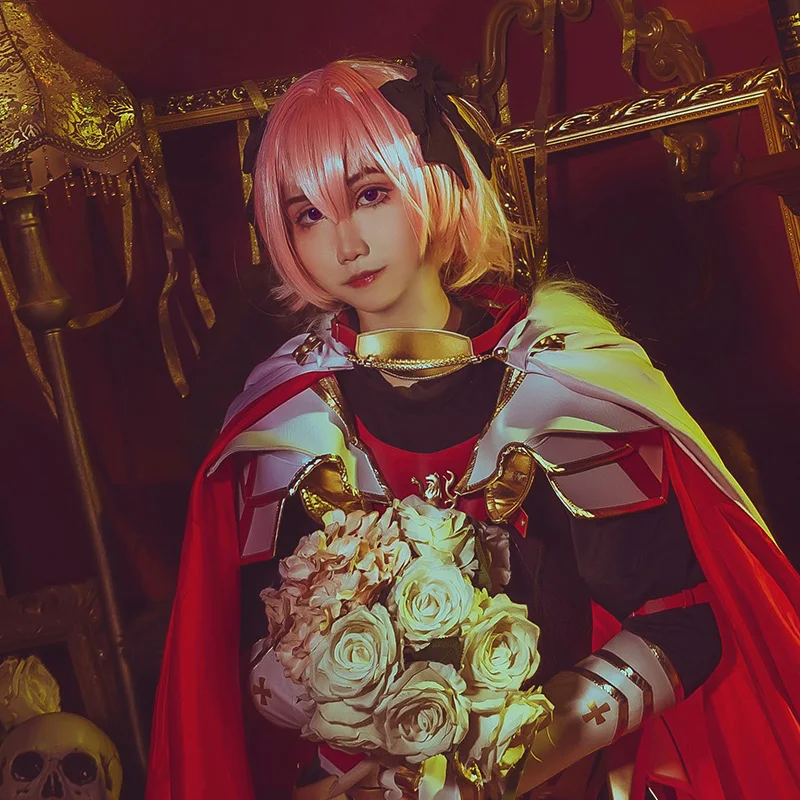 Fate/Grand Order Astolfo боевой Униформа Хэллоуин Косплей Костюм платье + плащ броня XS