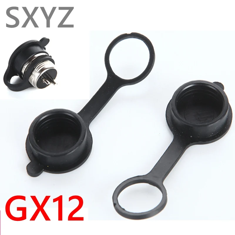 5Pcs GX12 Aviation Plug Cover Waterproof Connector Plugs Dust Rubber