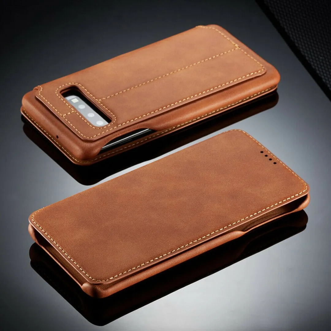 Luxury Leather Phone Case Capa For Samsung Galaxy S10E S10 Plus Flip Stand Leather Wallet Card Cover For Galaxy S10E S10 Plus