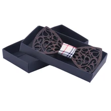 Костюм декоративный галстук-бабочка мужские деревянные полые Галстуки ручной работы из дерева черный деревянный галстук-бабочка мужской галстук леди Рождественские подарки