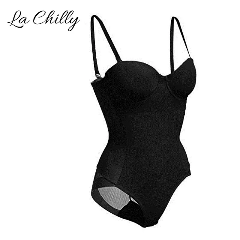 

2018 latex Body Shaper Women 3/4 Cup Padded Undwire chest binder Slim Underbust Corset Bodysuit Slip cinta-modeladora slim waist