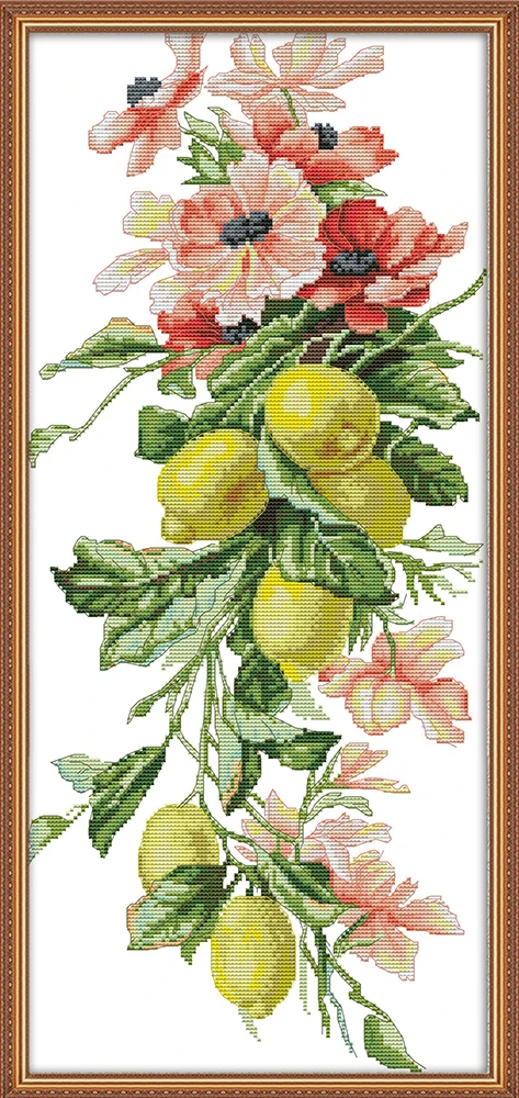 Kit Rose de Feu. Kit de point de croix. Point de croix pour débutants. Fleurs au point de croix. Broderie rétro. Ensemble de broderie. Motif floral. Kit de bricolage. - France