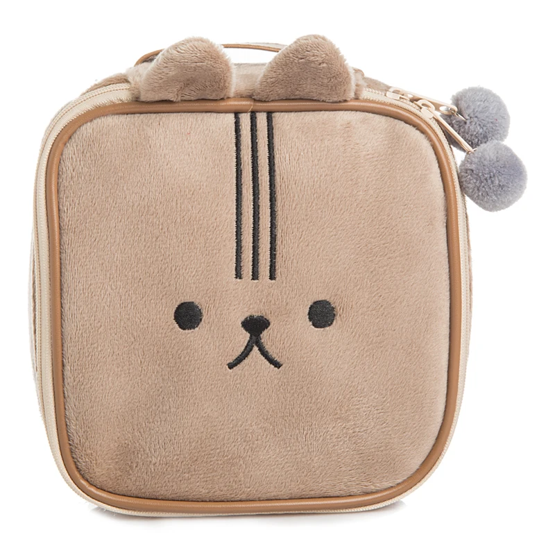 Cute Rabbit Cosmetic Bag Cartoon Bear Girl's Mini Pouch Travel Wash Makeup Tools Organizer Case Box Accessories Supplies