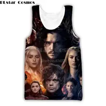 PLstar Cosmos бренд лето мода стиль Топы на бретелях Игра престолов печать 3D жилет мужские и женские повседневные топы без рукавов QY-01