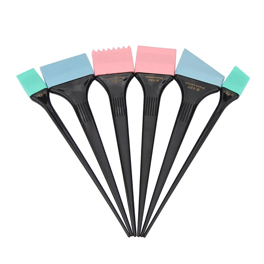 2017 * hair comb 6 Pcs Large Hair Dye Colour Brushes Scraping plates
