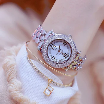 

2018 Fashion Bracelet Watch Rose Women Luxury Brand Diamond Clock women Quartz Watches reloj mujer relogio feminino