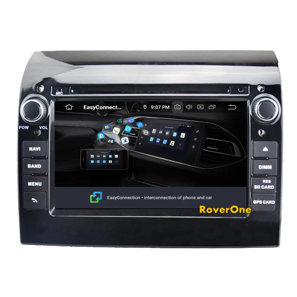 Perfect RoverOne Car Multimedia Player For Fiat Ducato Octa Core Android 9.0 Radio Stereo DVD GPS Navigation Sat Navi Central Multimedia 8