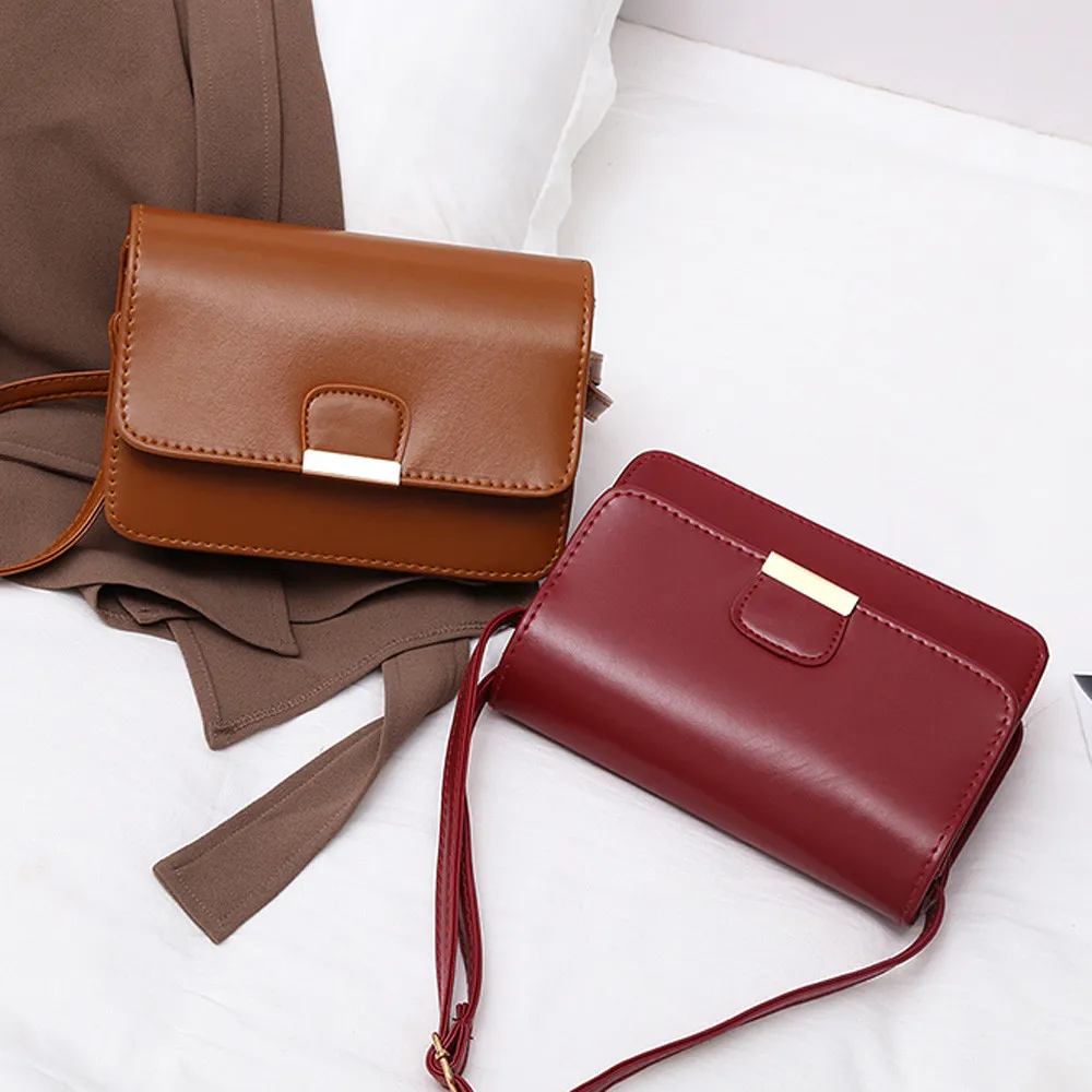 Simple Small Square Bag Women's Designer Handbag High-quality PU Leather Chain Mobile Phone Shoulder bags