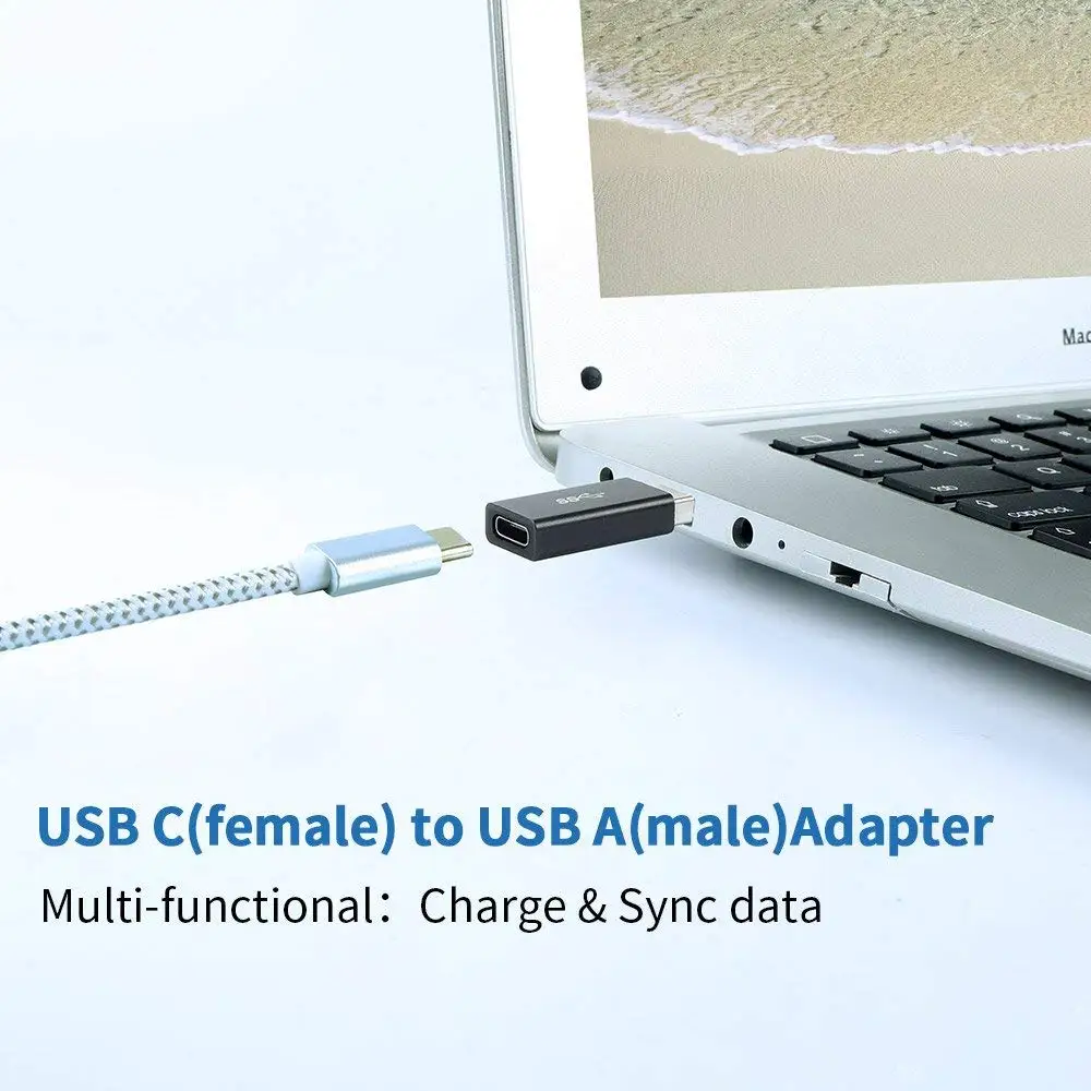 USB 3 0 к C адаптеру 2 шт высокоскоростного типа A папа Type Женский конвертер Поддержка