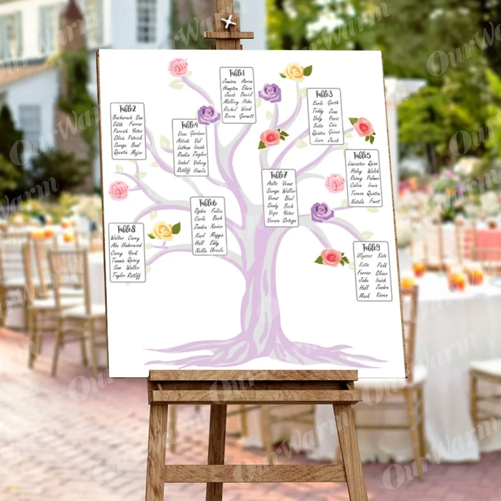 OurWarm Свадебные рассадки DIY стол план идеи дерево любви Таблица номера карты список гостей свадебная композиция вечеринок