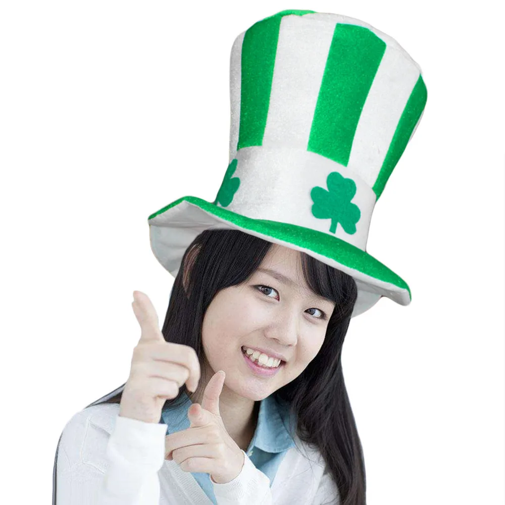 Vert St pafigures jour irlandais Fun fête célébration Costume chapeau Photo stand Prop décoration chapeau casquette