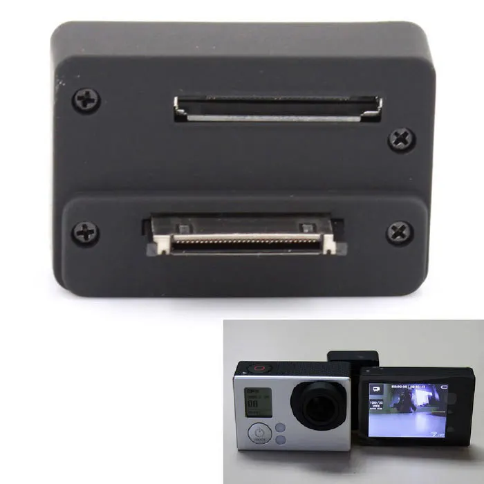 Аксессуары для GoPro BacPac экран разъем адаптер для GoPro Hero 4 Hero 3+ 3 камера ЖК-монитор селфи конвертер коробка