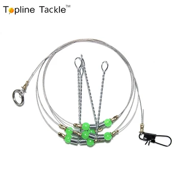 

10pcs pack 55CM 3 Arms Stainless Steel Fishing Rigs Fishing Tackle With Swivel Snap Lure balance