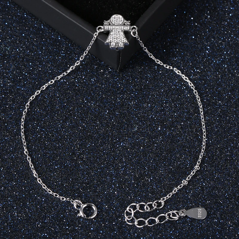 FOREWE роскошный браслет с фианитами 925 стерлингового серебра талисман для девушки Регулируемая цепочка-браслет для женщин девушек ювелирные изделия Pulseiras