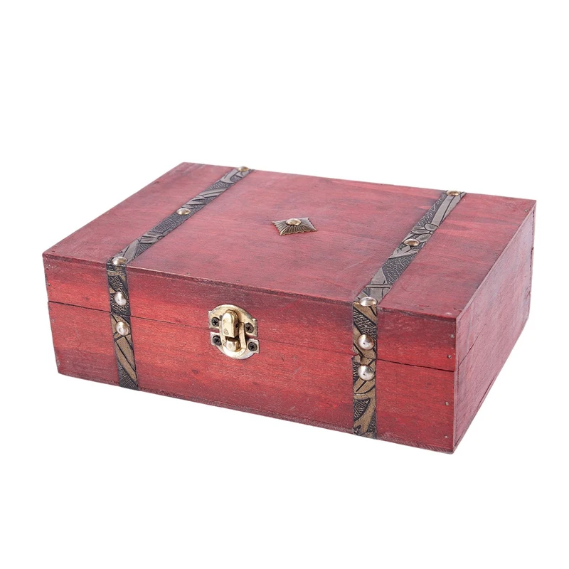 Прямоугольная шкатулка для драгоценностей Пиратская маленькая коробка багажника для хранения ювелирных изделий, коллекция карт, подарки