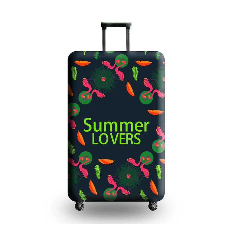 HMUNII Фламинго чемодан защитный чехол многоцелевой аксессуары для путешествий, дорожный Багаж пылезащитный чехол для 18 до 32 дюймов - Цвет: Summer flamingo