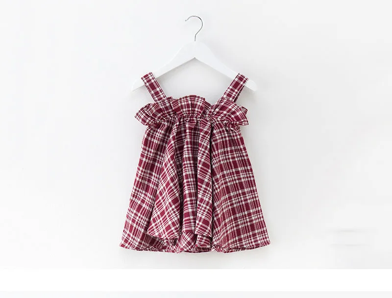 teenage girls blouses shirt clothing kids clothes children summer 2018 plaid cotton baby teens girl school sleeveless tops vest  4 5 6 7 8 9 10 11 12 13 14 15 16 Years little teenage girls kids clothing lolita blouse (7)