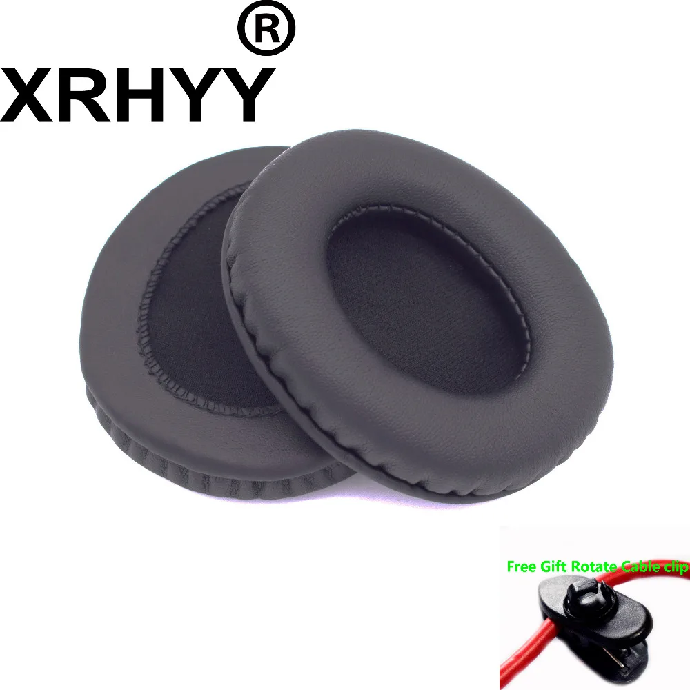

XRHYY Black Replacement Earpads Ear Pads Cushions Earbud Cups For Sony MDR-ZX750BN Headphone +Free Rotate Cable Clip