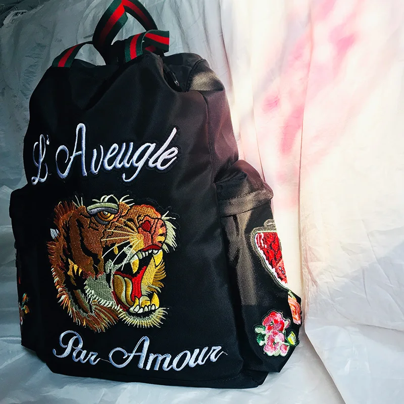 fashion embroidered tiger men backpacks designers brand male mochila feminina youtube backpacks mujer (10)