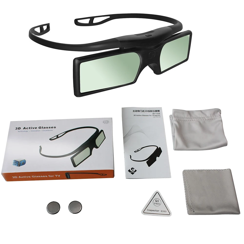 Распродажа Gonbes g15-bt Bluetooth 3D Активные стереоскопического Очки для ТВ проектор epson/Samsung/sony/sharp василек