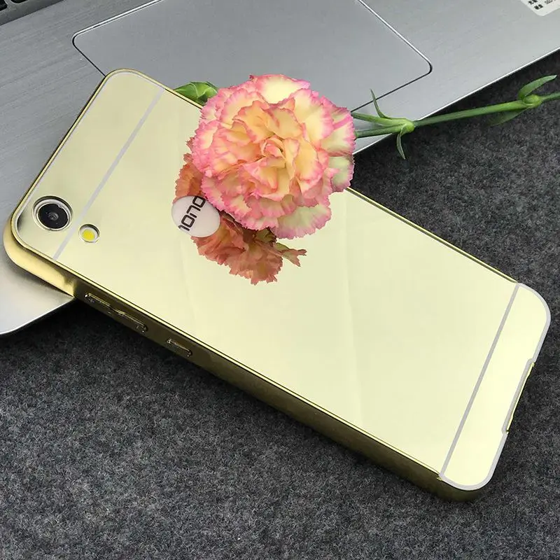 Роскошные зеркальные Чехлы для huawei Y6 2 Y6II(5,5 дюйма) металлическая алюминиевая рамка+ акриловая задняя крышка для huawei Y6 2/Y6 II Coque