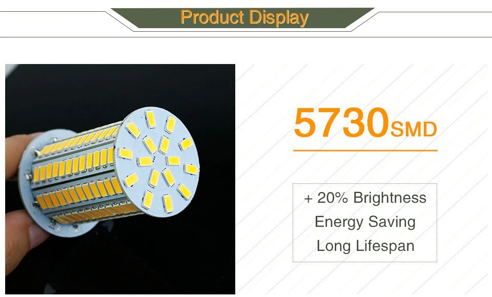 E27 LED Lamp Corn Bulb E14 LED SMD5730 220V 110V 24 30 42 64 80 108 136 LEDs Candle Light for Home Lighting Bombilla LED Lampada (10)