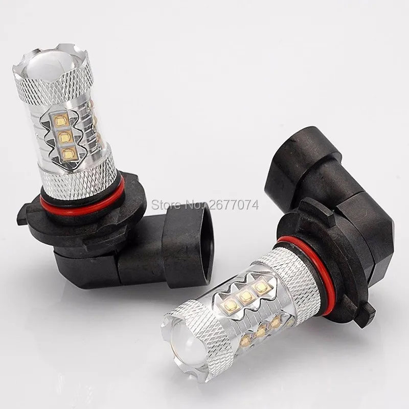 

2PCS 80W CREE 9006/9005/H4/H3/H7/H11/H8 DC12~24V Car LED Headlight Fog Light Bulb-White JTCL022-ly