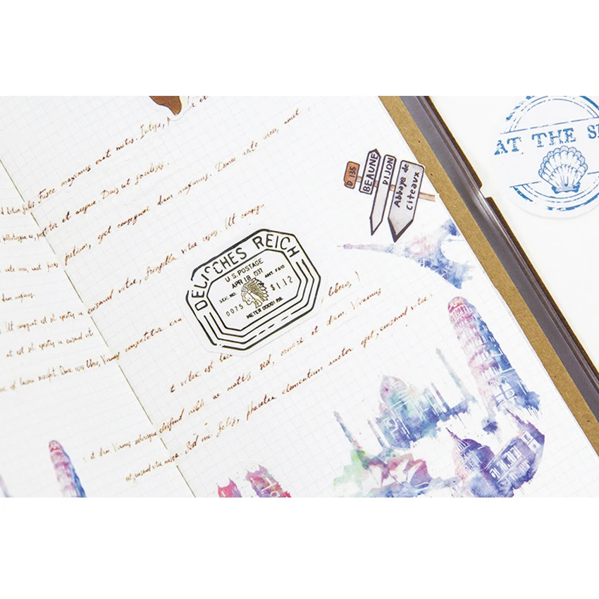 20 упаковок/партия Kawaii путешествия Postmark Мини Бумага запечатывание этикеток