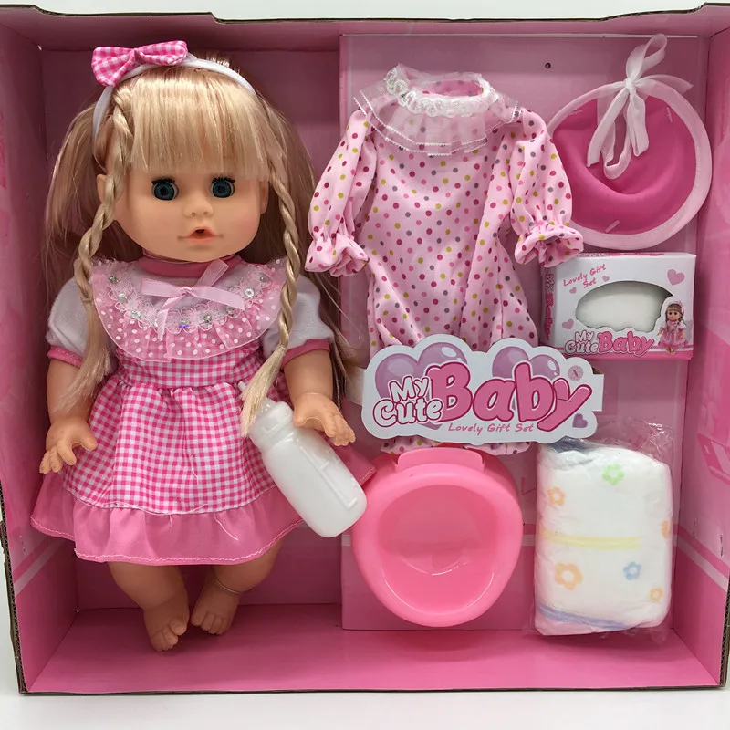 

32cm vinyl reborn baby dolls Blinking Feeding Drinking water pee and speak girl doll talking newborn bebes boneca reborn gift to