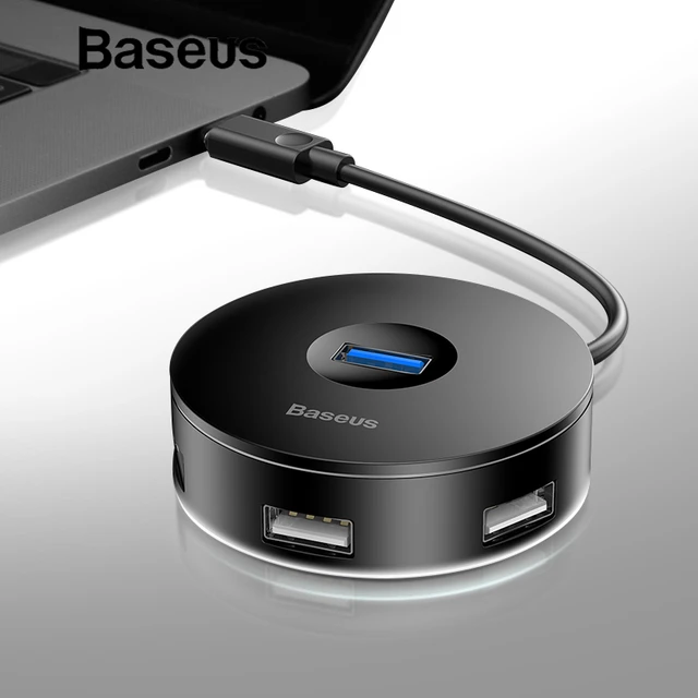 Best Price Baseus Multi USB 3.0 / Type C HUB to USB3.0 + 3 USB2.0 for Macbook Pro HUB Adapter for Huawei P20 Computer Hard Drive Accessory