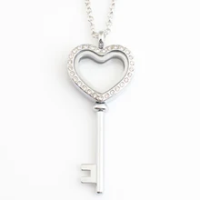 Новое поступление полированный Магнитный Плавающий Медальон, AQUA KEY TO MY HEART медальон FN0043(цепи включены бесплатно