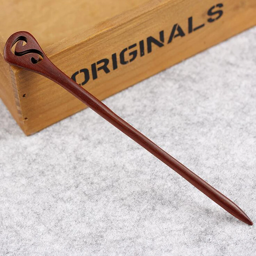 Natural Handmade Ebony Wood Hair Stick Forks Chopstick Pin Traditional Chinese Jewelry 5 Style