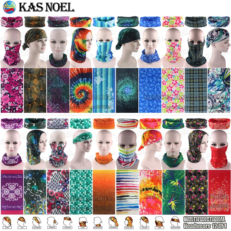 

Top Popular Various Pretty Women Styles Microfiber Multi Purpose Tubular Bandana Printing Scarf Multifunction Headband