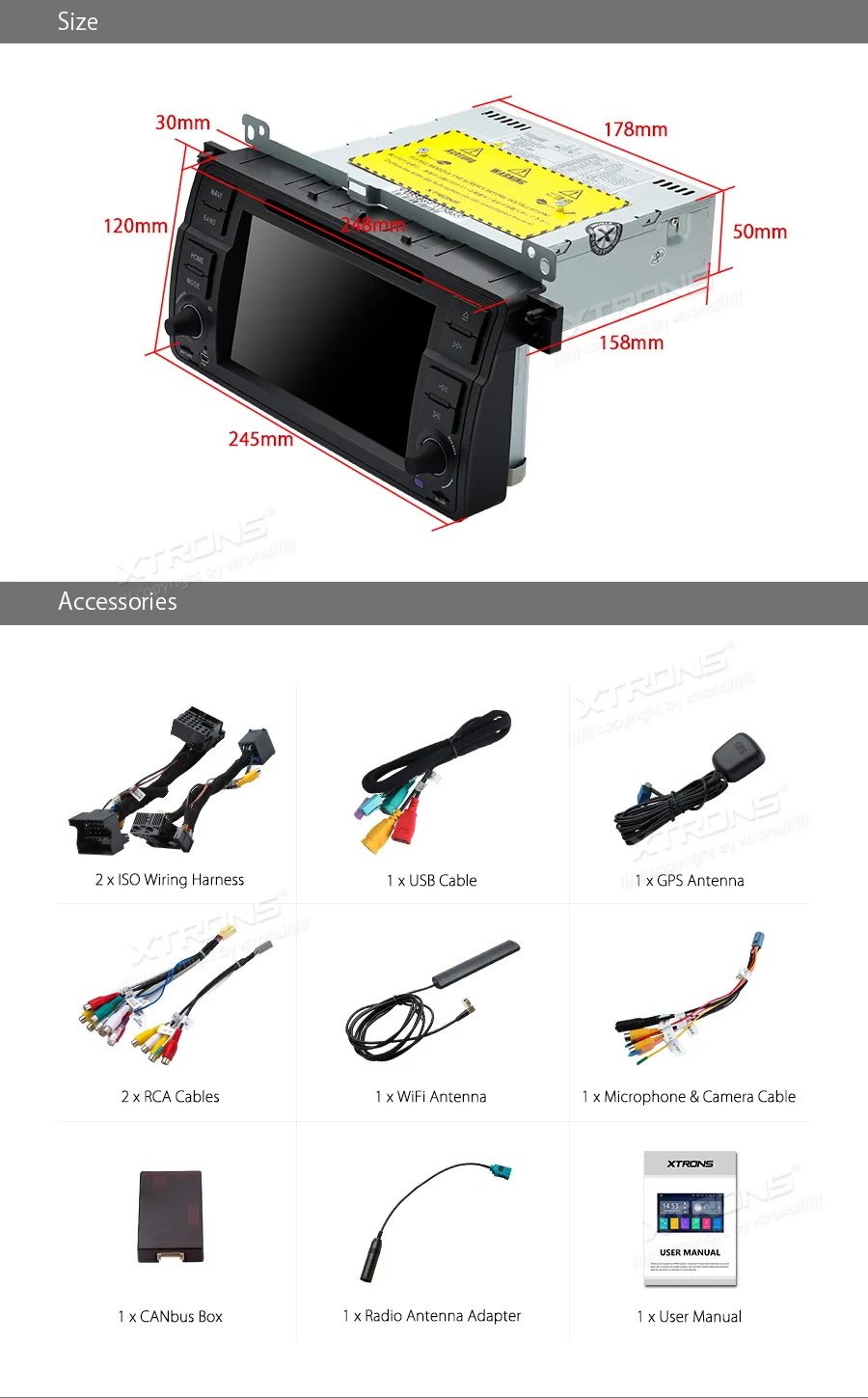 Top 7" Android 8.1 Oreo OS Car Multimedia DVD GPS Radio for BMW E46 1998-2006 & BMW E46 M3 2000-2006 with Dual Camera Switch Support 25