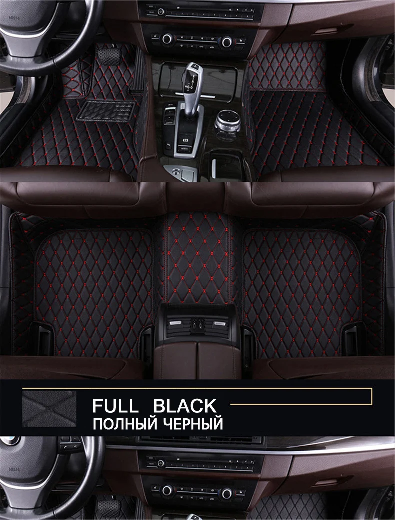 Авто кожаный пол коврик для ног bmw f10 x5 e70 e53 x4 f11 x3 e83 x1 f48 e90 x6 e71 f34 e70 e30 водонепроницаемый аксессуары