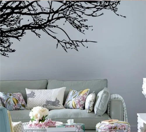 Landscape Wall Decals Nature Living Room Wall Stickers Tree Removable vinyl Ink Painting Wallpaper Poster Home