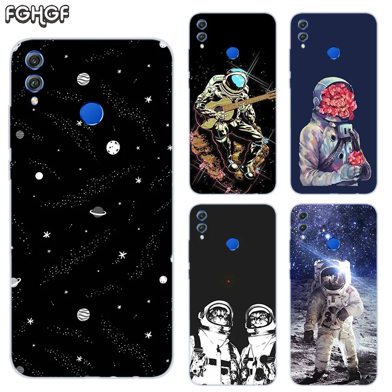 Мягкий с рисунком из ТПУ Корпус чехол для Huawei Honor V20 8X 7 8 9 10 lite 7X 8A V9 Play матовый Fundas
