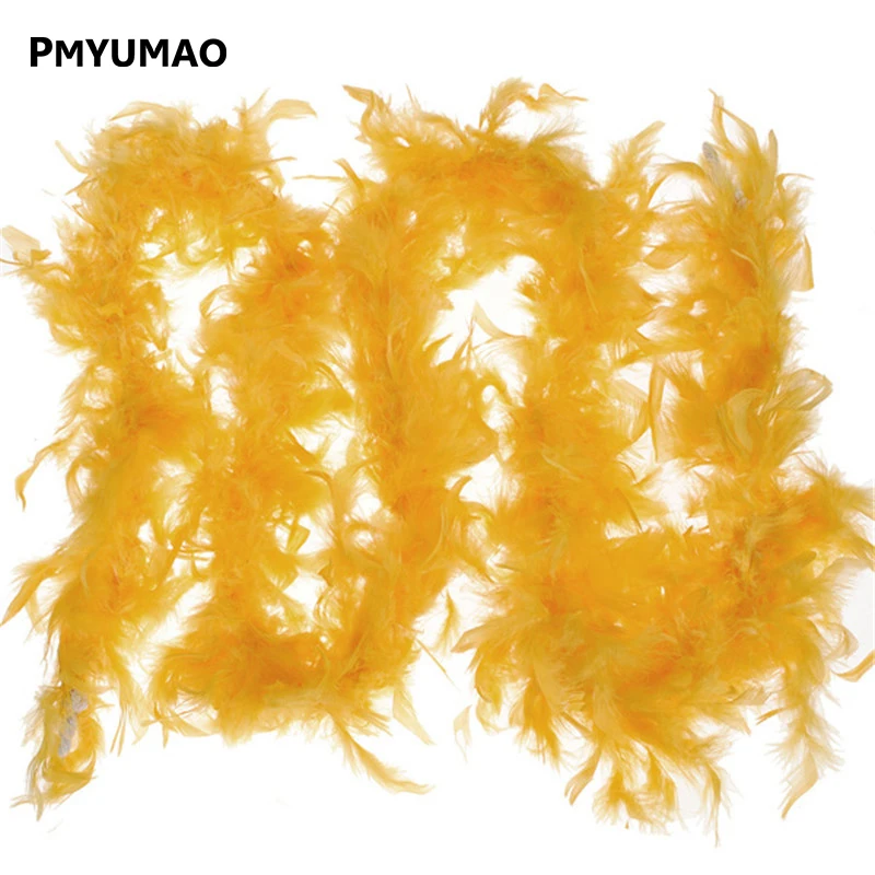 wholesale orange color feather boa about 2M dense feather wedding party