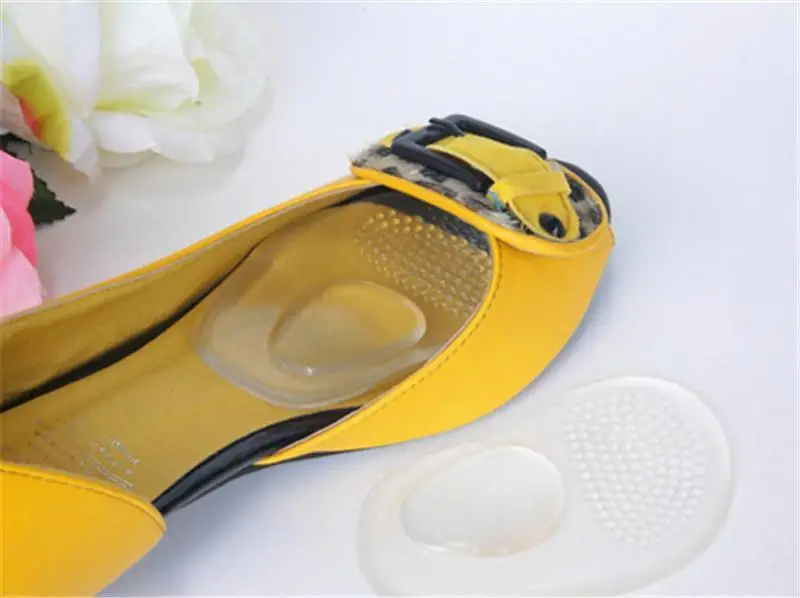 Velishy Gel Silicone Forefoot Pad  Insoles Inserts Massager Padsanti-slip For High Heels Women Shoes Sandals Shoes Accessories
